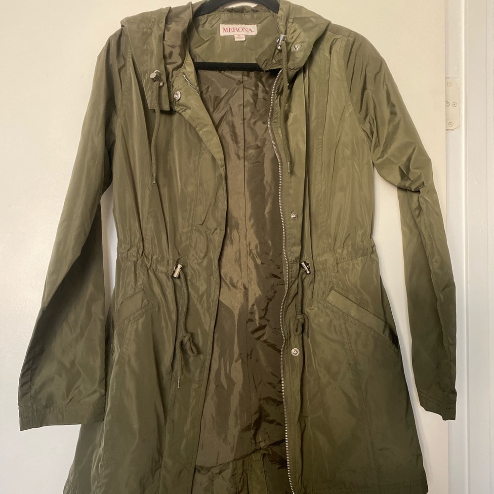 Olive green Rain Coat